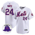 Men's Mets Grimace Vapor Premier Limited Jersey - All Stitched - Pinstripe, Willie Mays