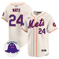 Men's Mets Grimace Vapor Premier Limited Jersey - All Stitched - Cream, Willie Mays