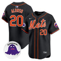 Men's Mets Grimace Vapor Premier Limited Jersey - All Stitched - Black, Pete Alonso