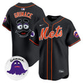 Men's Mets Grimace Vapor Premier Limited Jersey - All Stitched - Black, Grimace