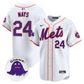 Men's Mets Grimace Vapor Premier Limited Jersey - All Stitched - White, Willie Mays
