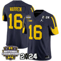 Men's Michigan Wolverines 2024 CFP & National Champions Patch Vapor Limited Jersey - All Stitched