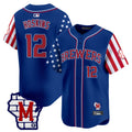 Men's Milwaukee Brewers 2025 Independence Day Vapor Premier Limited Jersey - All Stitched - Royal, Rhys Hoskins