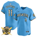 Men's Milwaukee Brewers Armed Forces Day Vapor Premier Limited Jersey - All Stitched - Blue, Jackson Chourio