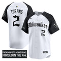 Men's Milwaukee Brewers 'Gothic 414 Shadows Edition' Vapor Premier Limited Jersey - All Stitched - Alternate, Brice Turang