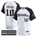 Men's Milwaukee Brewers 'Gothic 414 Shadows Edition' Vapor Premier Limited Jersey - All Stitched - Alternate, Sal Frelick