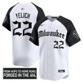 Men's Milwaukee Brewers 'Gothic 414 Shadows Edition' Vapor Premier Limited Jersey - All Stitched - Alternate, Christian Yelich