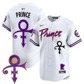 Men's Minnesota Twins Prince Patch Vapor Premier Limited Jersey V2 - All Stitched - White, Prince