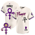 Men's Minnesota Twins Prince Patch Vapor Premier Limited Jersey V2 - All Stitched - Cream, Prince