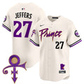 Men's Minnesota Twins Prince Patch Vapor Premier Limited Jersey V2 - All Stitched - Cream, Ryan Jeffers