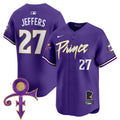 Men's Minnesota Twins Prince Patch Vapor Premier Limited Jersey V2 - All Stitched - Purple, Ryan Jeffers