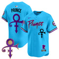 Men's Minnesota Twins Prince Patch Vapor Premier Limited Jersey V2 - All Stitched - Light Blue, Prince