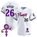 Men's Minnesota Twins Prince Patch Vapor Premier Limited Jersey V2 - All Stitched - White, Max Kepler