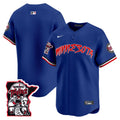 Men's Minnesota Twins Shaking Hands Patch Vapor Premier Limited Jersey - All Stitched - Royal, Team