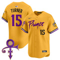 Men's Minnesota Vikings Prince Patch Vapor Premier Limited Jersey - All Stitched - Gold, Dallas Turner