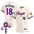 Men's Minnesota Vikings Prince Patch Vapor Premier Limited Jersey - All Stitched - Cream, Justin Jefferson