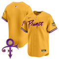 Men's Minnesota Vikings Prince Patch Vapor Premier Limited Jersey - All Stitched - Gold, Team
