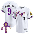 Men's Minnesota Vikings Prince Patch Vapor Premier Limited Jersey - All Stitched - White, J.J. McCarthy