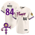 Men's Minnesota Vikings Prince Patch Vapor Premier Limited Jersey - All Stitched - Cream, Randy Moss