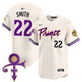 Men's Minnesota Vikings Prince Patch Vapor Premier Limited Jersey - All Stitched - Cream, Harrison Smith