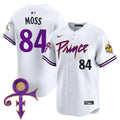 Men's Minnesota Vikings Prince Patch Vapor Premier Limited Jersey - All Stitched - White, Randy Moss