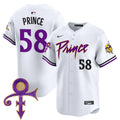 Men's Minnesota Vikings Prince Patch Vapor Premier Limited Jersey - All Stitched - White, Prince 1958