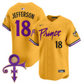 Men's Minnesota Vikings Prince Patch Vapor Premier Limited Jersey - All Stitched - Gold, Justin Jefferson
