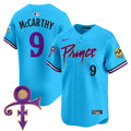 Men's Minnesota Vikings Prince Patch Vapor Premier Limited Jersey - All Stitched - Light Blue, J.J. McCarthy