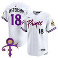 Men's Minnesota Vikings Prince Patch Vapor Premier Limited Jersey - All Stitched - White, Justin Jefferson