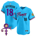 Men's Minnesota Vikings Prince Patch Vapor Premier Limited Jersey - All Stitched - Light Blue, Justin Jefferson
