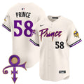 Men's Minnesota Vikings Prince Patch Vapor Premier Limited Jersey - All Stitched - Cream, Prince 1958