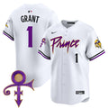 Men's Minnesota Vikings Prince Patch Vapor Premier Limited Jersey - All Stitched - White, Bud Grant