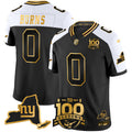 Men's New York Giants 100th Season & State Patch Gold Vapor Limited Jersey - All Stitched - Alternate, Brian Burns