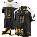 Men's New York Giants 100th Season & State Patch Gold Vapor Limited Jersey - All Stitched - Alternate, Daniel Jones