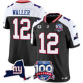 Men's New York Giants 100th Season & State Patch Vapor Limited Jersey - All Stitched - Black Alternate, Darren Waller