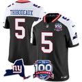 Men's New York Giants 100th Season & State Patch Vapor Limited Jersey - All Stitched - Black Alternate, Kayvon Thibodeaux