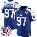 Men's New York Giants Est 1925 Patch Vapor Limited Jersey - All Stitched - Alternate, Dexter Lawrence II
