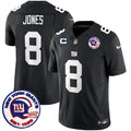 Men's New York Giants Est 1925 Patch Vapor Limited Jersey - All Stitched - Black, Daniel Jones