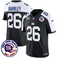Men's New York Giants Est 1925 Patch Vapor Limited Jersey - All Stitched - Black Alternate, Saquon Barkley