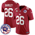 Men's New York Giants Est 1925 Patch Vapor Limited Jersey - All Stitched - Red, Saquon Barkley