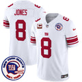Men's New York Giants Est 1925 Patch Vapor Limited Jersey - All Stitched - White, Daniel Jones