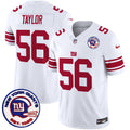 Men's New York Giants Est 1925 Patch Vapor Limited Jersey - All Stitched - White, Lawrence Taylor
