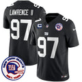 Men's New York Giants Est 1925 Patch Vapor Limited Jersey - All Stitched - Black, Dexter Lawrence II
