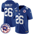 Men's New York Giants Est 1925 Patch Vapor Limited Jersey - All Stitched - Royal, Saquon Barkley