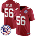 Men's New York Giants Est 1925 Patch Vapor Limited Jersey - All Stitched - Red, Lawrence Taylor