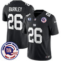 Men's New York Giants Est 1925 Patch Vapor Limited Jersey - All Stitched - Black, Saquon Barkley