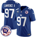 Men's New York Giants Est 1925 Patch Vapor Limited Jersey - All Stitched - Royal, Dexter Lawrence II