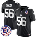 Men's New York Giants Est 1925 Patch Vapor Limited Jersey - All Stitched - Black, Lawrence Taylor