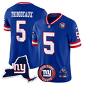 Men's New York Giants New York State & Logo Patch Limited Jersey - All Stitched - Royal, Kayvon Thibodeaux