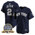Men's New York Yankees 27 Time Champions Patch Vapor Premier Limited Jersey - All Stitched - Alternate, Derek Jeter